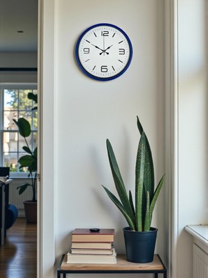Lowell Home 36 cm Lacivert Modern Dekoratif Duvar Saati LWLHM-RSYT367