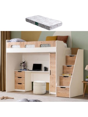 Setay Ranza, Münih Ranza Masa Dolap - Ceviz - 1 Adet Comfort Yatak