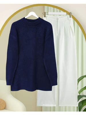 Modamorfo Fitilli Uzun Triko Kazak -Laci