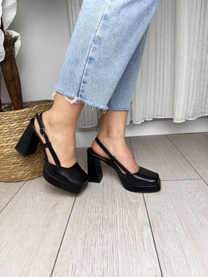 Asmi Shoes Kadın Asena 10 cm Platform Topuklu Ayakkabı  Siyah