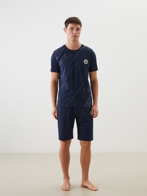 Lc Waikiki Yeni Sezon Standart Kalıp Fenerbahçe Baskılı Erkek Şortlu Pijama Takımı