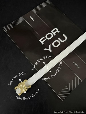 Fiori Yazılı Tokalı Kadın Pantolon Kemeri, Ceket Kemeri, Elbise Kemeri, Gömlek Kemeri