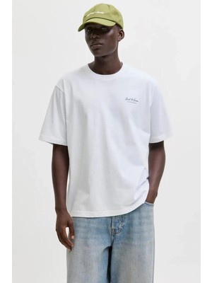 Jack & Jones Jack&jones 12287990 0 Yaka Erkek Tshirt - Beyaz