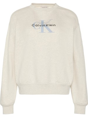 Calvin Klein LV047B234 Ls Monologo Rlxd Cn Kadın Sweatshirt