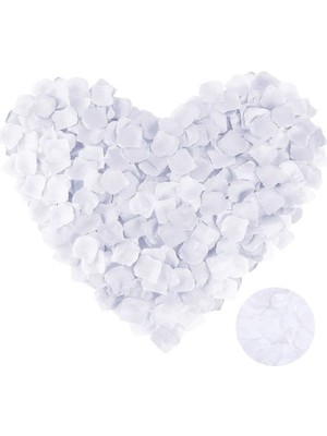 İlk El Grup Ieg™ Beyaz Renk Gül Yaprağı Şekilli Konfeti 5 Paket 500 Adet