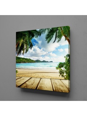 Technopa İSKELE AĞAÇLAR ARASINDA KANVAS TABLO - 40x40cm