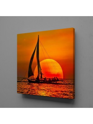 Technopa GÜN BATIMI TEKNE KANVAS TABLO - 25x25cm