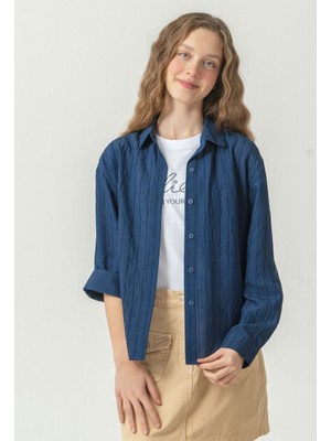 Alg KIZ ÇOCUK DOKUMA GÖMLEK TİŞÖRT 2'Lİ TAKIM