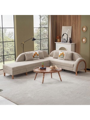 Cavissa Home Living Cavis Bohem Coco Yataklı Sandıklı Köşe Koltuk Takımı