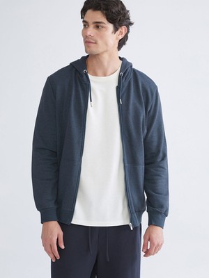 Lc Waikiki Yeni Sezon Kapüşonlu Uzun Kollu Erkek Fermuarlı Sweatshirt