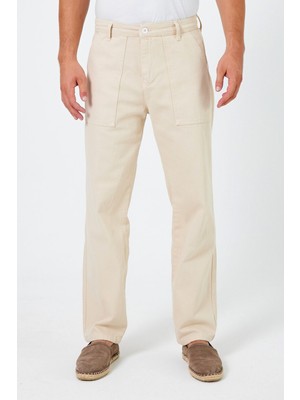 Tarz Cool Erkek Düz Baggy Jean Pantolon