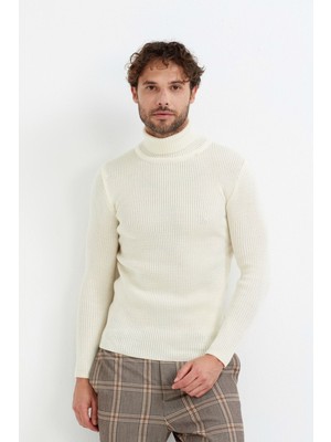 Tarz Cool Çizgi Örgü Balıkçı Triko Kazak