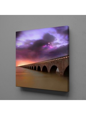 Technopa DENİZ VE KÖPRÜ KANVAS TABLO - 40x40cm