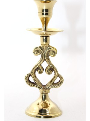 Meks Tekli Pirinç Şamdan Model 5