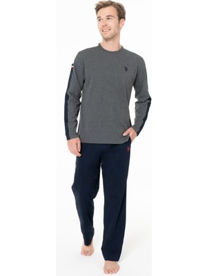 U.S. Polo Assn. U.s Polo Assn. 18957 Erkek Uzun Kollu Bisiklet Yaka Pijama Takımı S26957