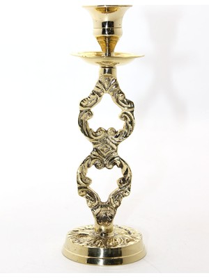 Meks Tekli Pirinç Şamdan Model 4