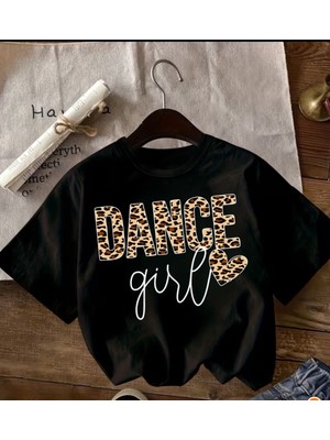 herkesemoda Dance Girl Baskı Detaylı Basic T-Shirt