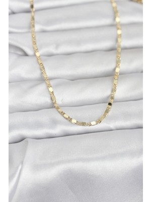 Prativas 14K Gold Renk Ezme Zincir 60cm Kadın Kolye - PRT3500EB10290