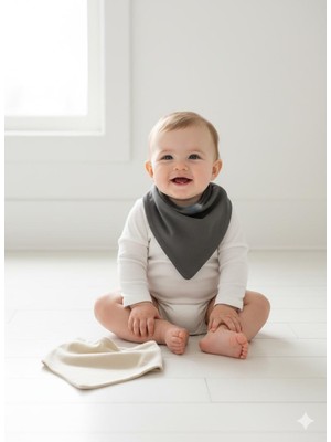 Arıko Çıtçıtlı Çok Amaçlı Çocuk Bandana Önlük (2’li Set)