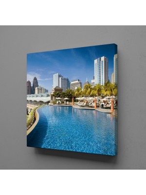 Technopa AKARSU MANZARALI ŞEHİR KANVAS TABLO - 30x30cm