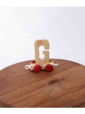 Lal Dizayn Dekoratif Tekerlekli Ahşap Harf - G