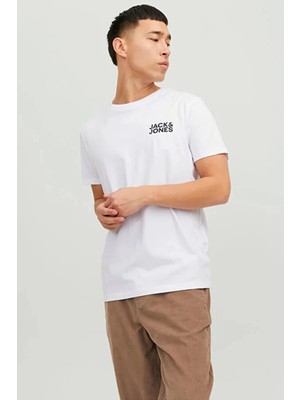 Jack & Jones Jack&jones 12151955 0 Yaka Erkek Tshirt - Beyaz