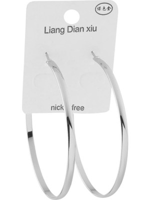 The Originals Ithal Vip Gümüş Renk Halka Küpe (Çap 6 Cm)