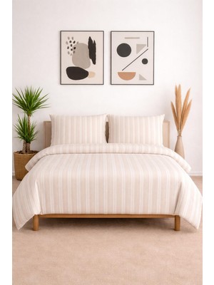 fersuay Buldan Natural Bohem Bej Çift Kişilik Nevresim Takım