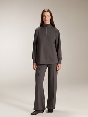 Lcw Antrasit Beli Lastikli Kadın Eşofman Altı