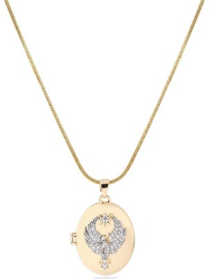 The Originals 316L Çelik Anka Kuşu Alya Kolyesi Kapaklı Gold Renk 45CM