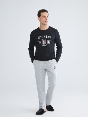 Lc Waikiki Yeni Sezon Standart Kalıp Beşiktaş Baskılı Erkek Pijama Takımı