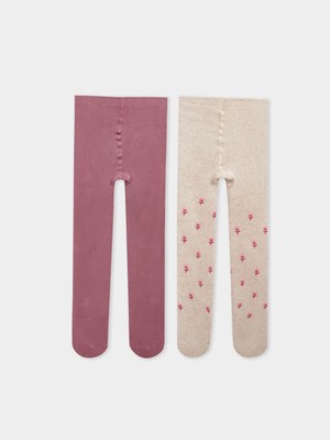 Lc Waikiki Yeni Sezon Baskılı Kız Bebek Külotlu Çorap 2'li