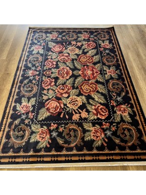 Eko Halı Antique Atk 02 Black Yıkanabilir Makine Halısı