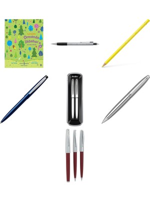 Faber-Castell Grip 1347 Versatil Kalem 2024, 0.7, Gümüş... +6 Parça Fırsat Seti