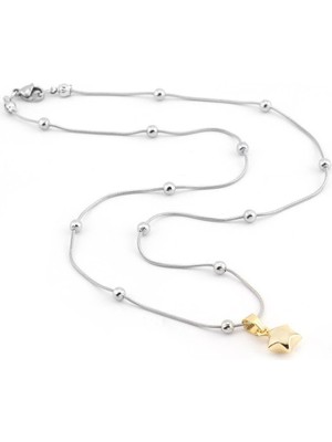 The Originals Kadın Çelik Yıldız Figürlü Gümüş Renk Dorika Kolye 45 cm