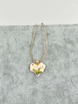 The Originals Kadın Çelik Incili Colours Çiçek Sanat Kolye