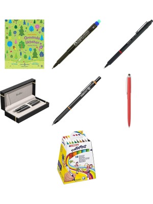 Faber-Castell Permanent Asetat Kalem, S Uç, Mavi, Kalıcı ve ... +6 Parça Fırsat Seti