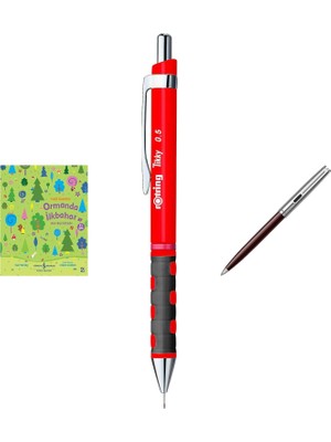 Rotring Tikky Versatil, Uçlu Kalem 0.5 Mm, Kırmızı... +2 Parça Fırsat Seti