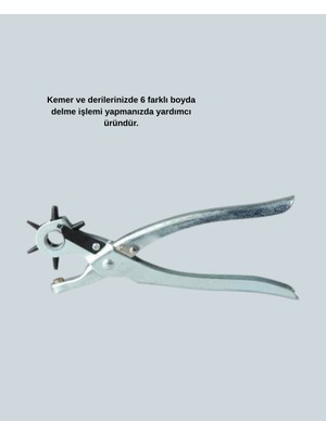 Renklime Metal Gövdeli Ayarlanabilir Deri Delme Pensesi 2.5–5 mm Delik Açma Aracı
