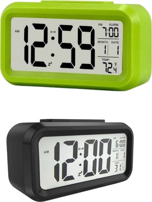 Renklime Dijital Masa Saati Termometre Takvim LED Ekran Pilli Ev Ofis Masası