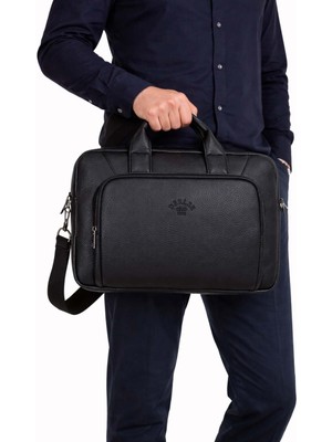 Derise Club Unisex, Siyah Renk Dosya Tablet Notebook Çantası, 14 Inç Laptop ve Evrak Çantası