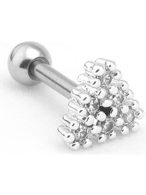 The Originals Çelik Tragus Piercing Üçgen Figürlü Zirkon Taşlı