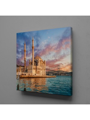 Technopa DENİZ MANZARALI CAMİ KANVAS TABLO - 25x25cm
