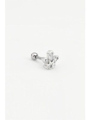 The Originals Çelik Tragus Piercing Çiçek Figürlü Zirkon Taşlı