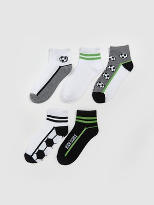 Lc Waikiki Yeni Sezon Desenli Erkek Çocuk Patik Çorap 5'li