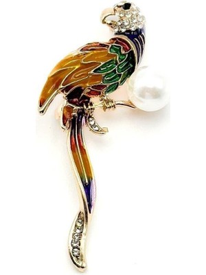 The Originals Vip Pirinç Gold Papağan Broş