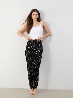 Lc Waikiki Yeni Sezon Beli Lastikli Puantiyeli Kadın Jogger Pijama Altı