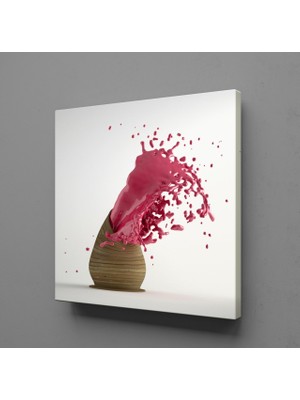 Technopa PEMBE SIÇRAYAN BOYA KANVAS TABLO - 120x120cm