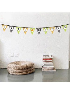 Zero Land Storozde Cadılar Bayramı Kabak Temalı Halloween Yazılı Banner Süs Flama 3 Metre