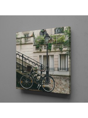 Technopa BİSİKLETLİ EV KANVAS TABLO - 90x90cm
